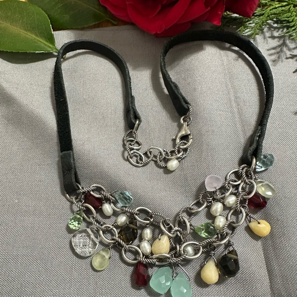 Silpada sterling silver 925 Multicolor Gemstone Necklace